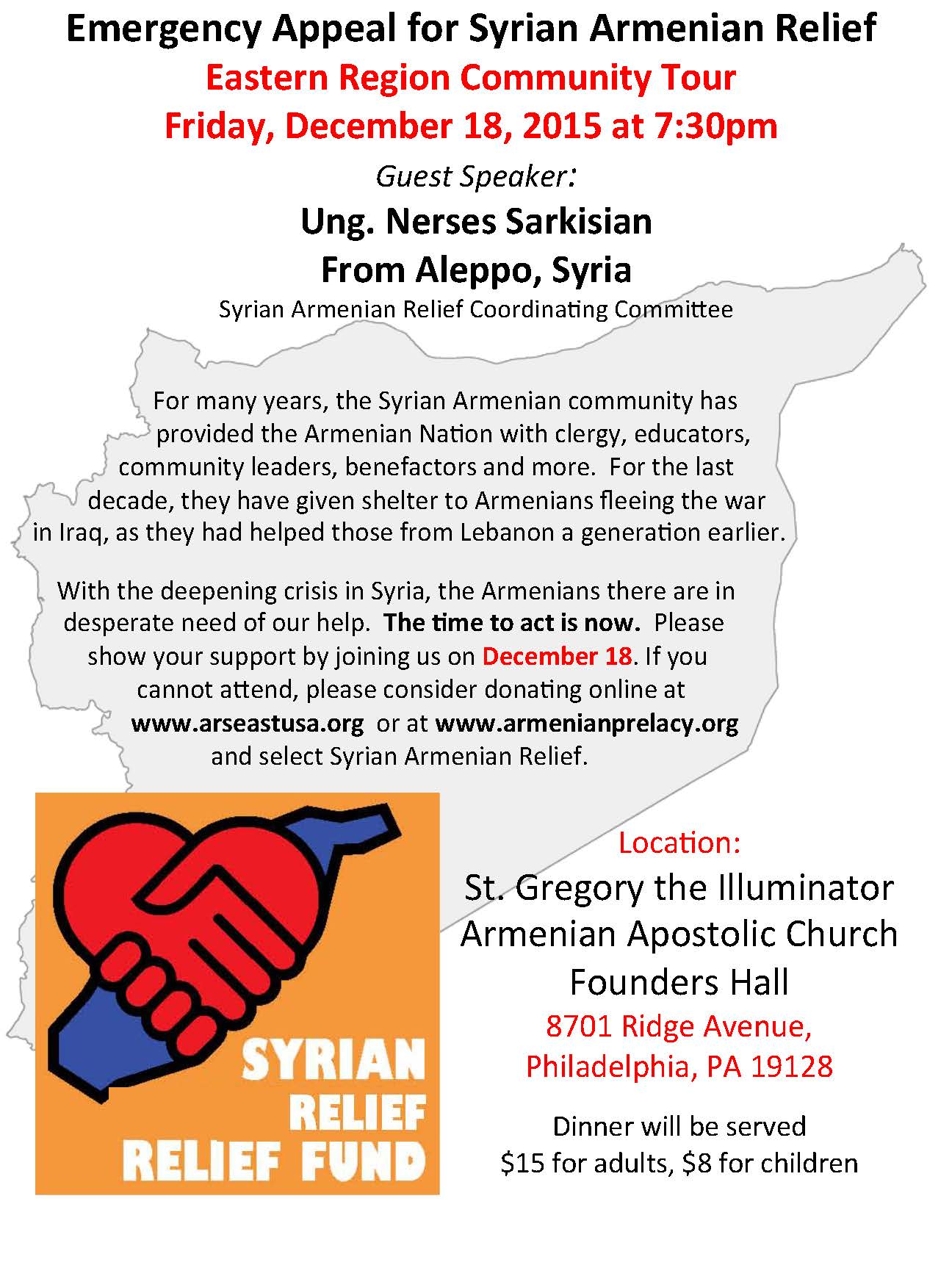 Syrian Armenian Relief Flyer 2015 v3